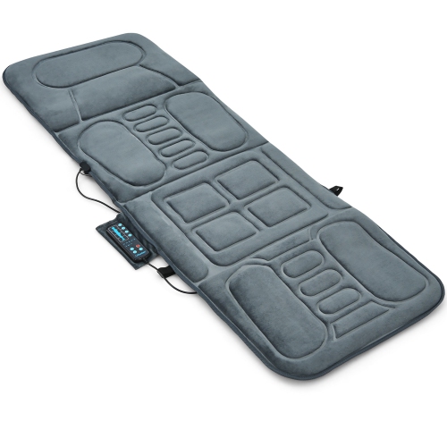 Costway Foldable Massage Mat Full Body Massager w/ Heat & 10 Vibration Motors