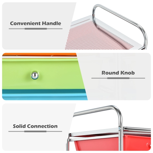 Chariot roulant à 20 tiroirs de Costway, bacs de rangement pour album de collimage en papier Studio