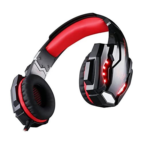Casque de jeu Mengshen pour PS4/Xbox One/Xbox One S/PC/Mac/portable/téléphone cellulaire - Casque de jeu avec microphone, voyant DEL,