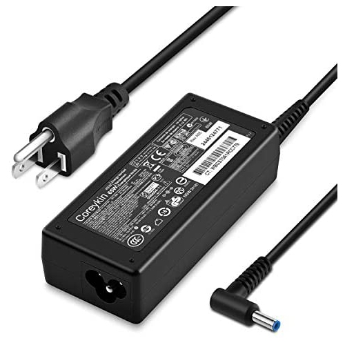 COREYKIN  Laptop Charger for HP Smart Tip, 19.5V 65W 45W Compatible X360 Pavilion, Envy, Elitebook 840, Probook, Chromebook, In Blue