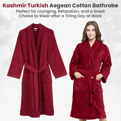 Terry Cloth Bathrobes for Women 100% Cotton Robes Soft Women Bathrobe Towel Spa Robe adult Hotel Robe Warm Bathrobe