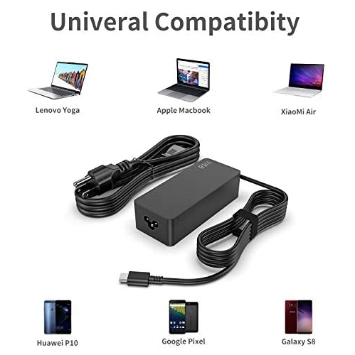 65W USB-C Laptop Charger Power Supply Adapter for lenovo ThinkPad、Yoga 、Chromebook series,ThinkPad X1 Tablet,thinkpad