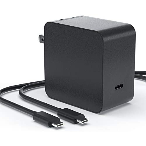 65W GaN USB-C Charger Laptop Adapter for Lenovo Chromebook C330 S145 ThinkPad X280 T480 ASUS Chromebook C523NA C423NA