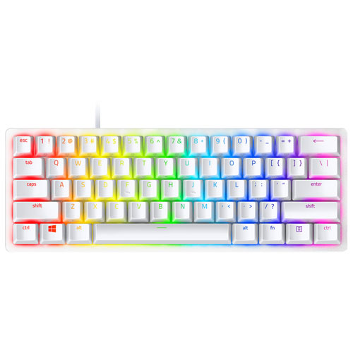 Razer Huntsman Mini Backlit Optical Gaming Keyboard - White - English