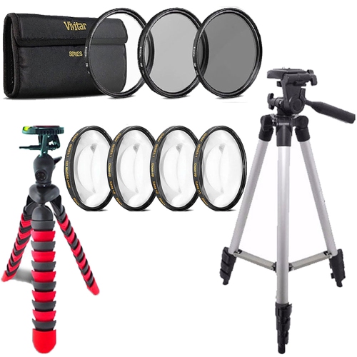 52mm Macro Kit + UV CPL ND Filter Kit + Flexible Tripod + Tall Tripod