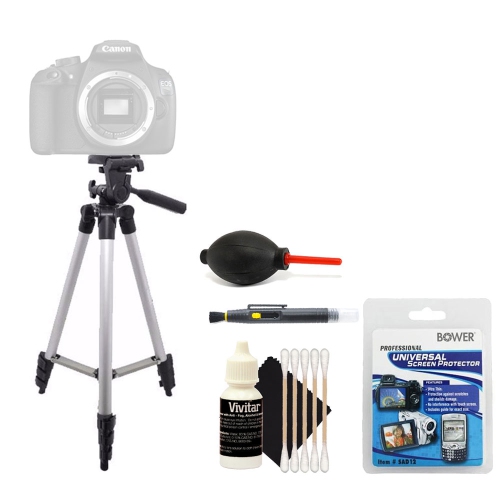 VIVITAR  Tall Tripod + Screen Protector + Lens Pen + Dust Blower + 3PC Cleaning Kit