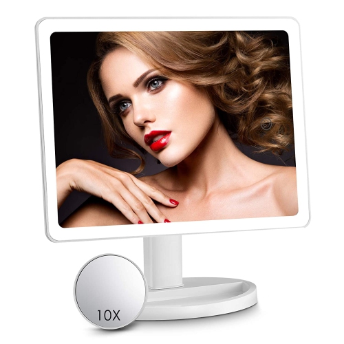 Large Led Lighted Makeup Mirror With, 10x Magnifying Led Lighted Makeup Mirror
