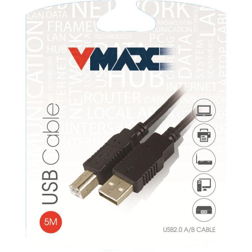 USB Printer Cable USB 2.0 A Male to B Male 5M