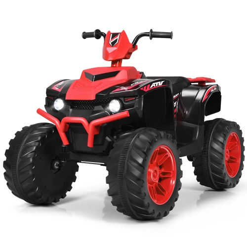 Voiture électrique 12 V de Marque Gymax Pour Enfants Quad 4 Roues Tout Terrain Avec Musique Et Lumière LED Rouge