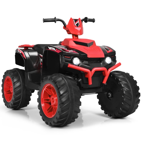 Voiture électrique 12 V de Marque Gymax Pour Enfants Quad 4 Roues Tout Terrain Avec Musique Et Lumière LED Rouge