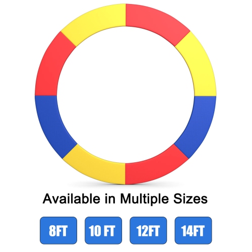 Gymax 8-14FT Trampoline Replacement Safety Pad Bounce Frame Waterproof Spring Cover