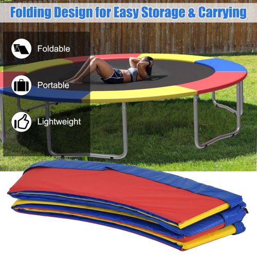 Gymax 8-14FT Trampoline Replacement Safety Pad Bounce Frame Waterproof Spring Cover