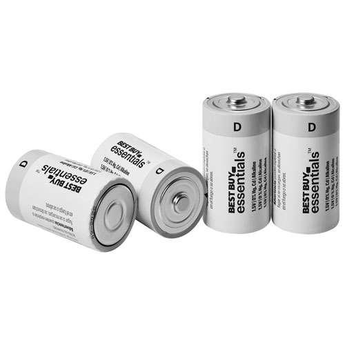 Best Buy Essentials D Alkaline Batteries - 4 Pack - Only at Best Buy