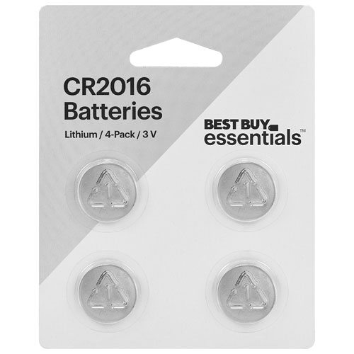 Best Buy Essentials CR2016 Lithium Batteries - 4 Pack