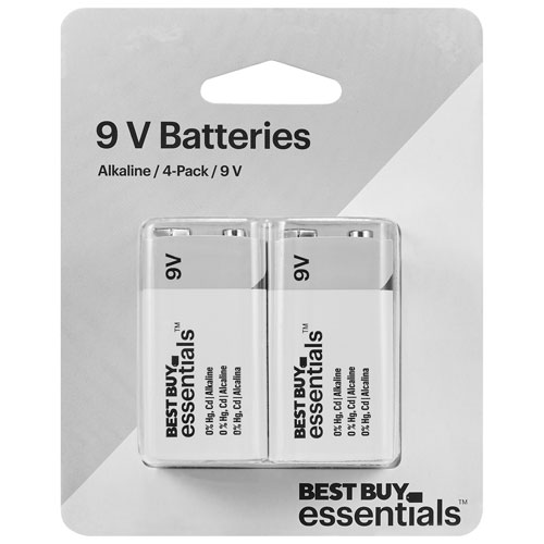 Best Buy Essentials 9V Alkaline Batteries - 4 Pack