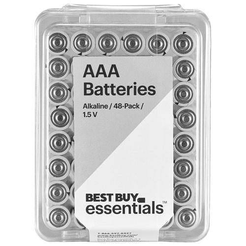 Best Buy Essentials AAA Alkaline Batteries - 48 Pack - Only at Best Buy