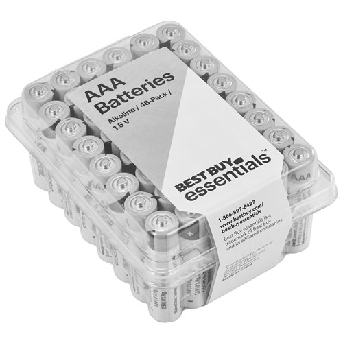 Best Buy Essentials AAA Alkaline Batteries - 48 Pack - Only at Best Buy