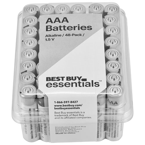 Best Buy Essentials AAA Alkaline Batteries - 48 Pack - Only at Best Buy