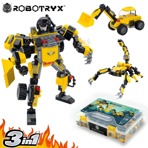 ROBOTRYX Robot STEM Toy 3 In 1 Fun Creative Set, Construction Building Toys For Boys Ages 6-14 Years Old, Best Toy Gift For Kids, Free Poster Kit