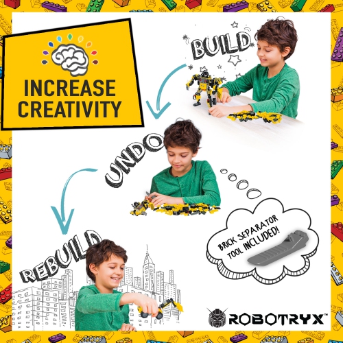 JitteryGit Robotryx Zakarpian | Stem Toys Robot Toys Boys Toys ages 5 6 7 8 9 10 to 11 Building Toys Kids Gifts | Juguetes Para Niños