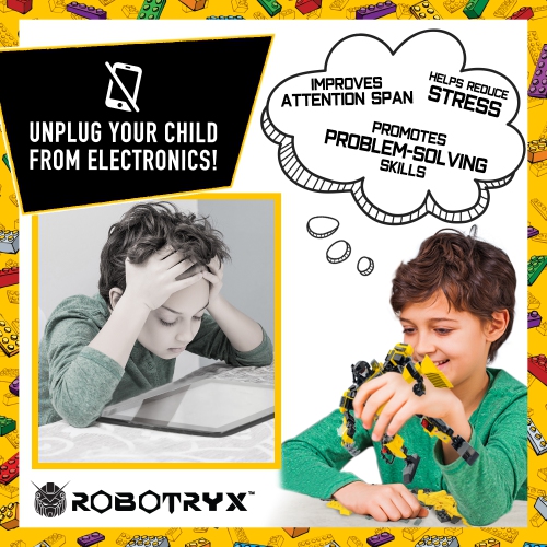 JitteryGit Robotryx Zakarpian | Stem Toys Robot Toys Boys Toys ages 5 6 7 8 9 10 to 11 Building Toys Kids Gifts | Juguetes Para Niños