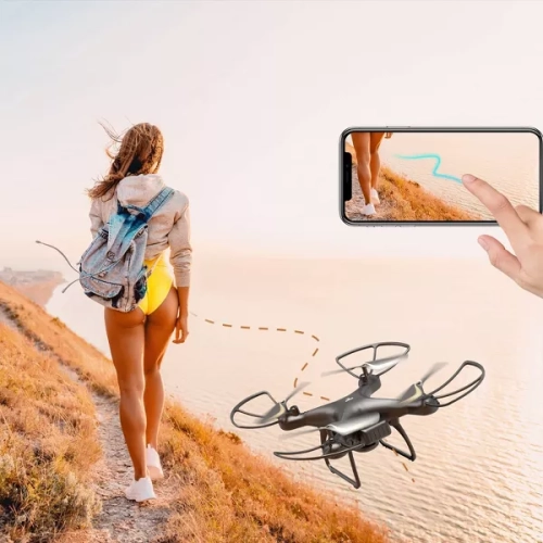 Snaptain SP650 2K Drone with Camera, HD Live Video Camera Drone for Beginners w/Voice Control, Gesture Control, Circle Fly, High-Speed Rotation,