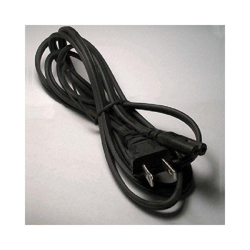 6 ft. - 2-Pin AC Power Cord Cable for Laptops - Black