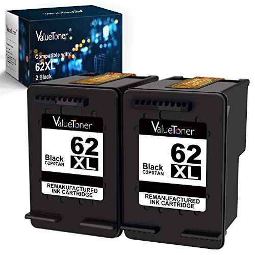 Valuetoner Remanufactured Ink Cartridge Replacement for HP 62 XL 62XL Used in Envy 5540 5640 5660 7644 7645 OfficeJet 5740 ...