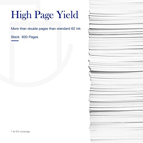 Valuetoner Remanufactured Ink Cartridge Replacement for HP 62 XL 62XL Used in Envy 5540 5640 5660 7644 7645 OfficeJet 5740 ...