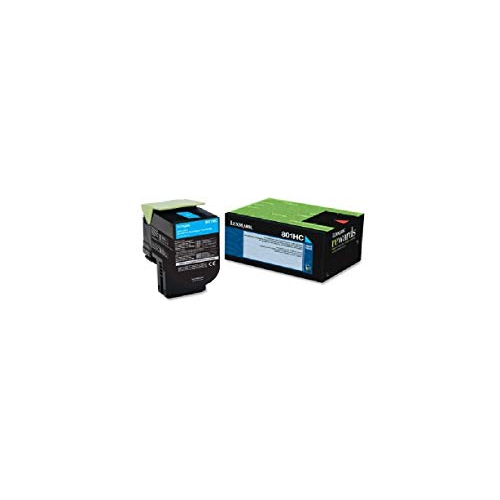 Lexmark 80C1HC0 80C1HC0 High-Yield Toner, 3000 Page-Yield, Cyan