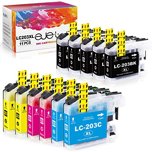 ejet Compatible Ink Cartridge Replacement for Brother LC203 LC203XL LC201 to use with MFC-J480DW MFC-J880DW MFC-J4420DW MFC...