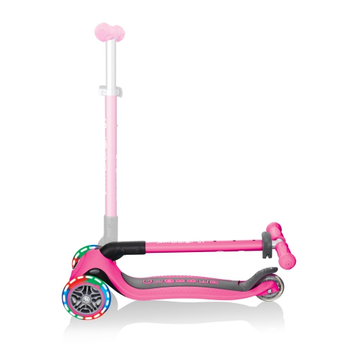 Globber Primo Foldable Scooter with Lights - Deep Pink