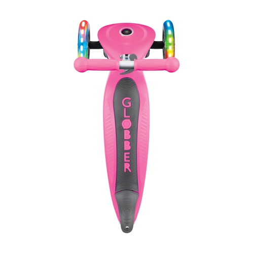 Globber Primo Foldable Scooter with Lights - Deep Pink