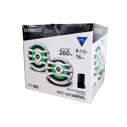 Kenwood - 2-Way Marine Speaker, 6.5 Inch, 260W, White