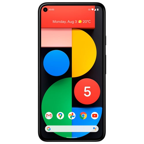 Google Pixel 5 128 Go Téléphone Intelligent - Juste noir - Déverrouillé - Boîte ouverte