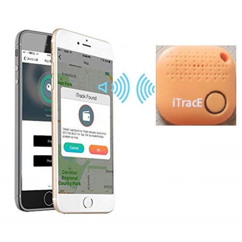 (2021) BUY 3 GET 1 FREE ITracE 2 Smart Tracker Easy Key Finder -Bluetooth item trackers WITH Camera remote (ORANGE COLOUR)