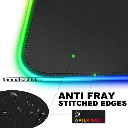 Moustache RGB Gaming Mouse Pad, 7 LED Color, 250*350*3mm