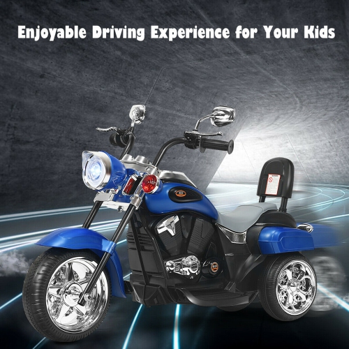 Gymax 6V Kids Ride On Chopper Motorcycle 3 Wheel Trike with Headlight