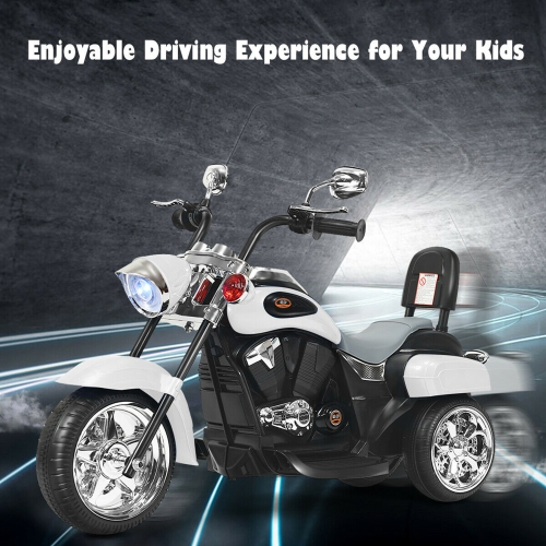 Gymax 6V Kids Ride On Chopper Motorcycle 3 Wheel Trike with Headlight