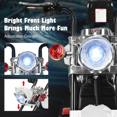 Gymax 6V Kids Ride On Chopper Motorcycle 3 Wheel Trike with Headlight