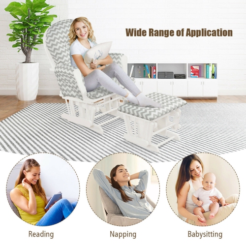 Fauteuil à bascule pour nurserie Gymax