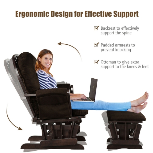 Fauteuil à bascule pour nurserie Gymax