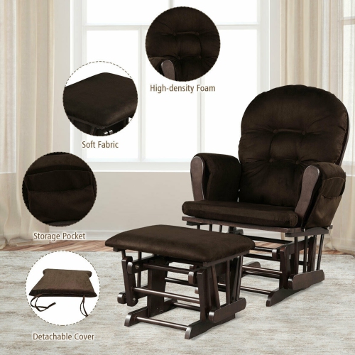 Fauteuil à bascule pour nurserie Gymax