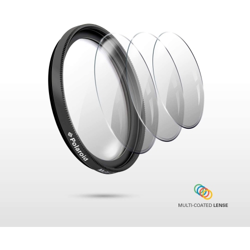 L’ensemble de 3 filtres de 46 mm de Polaroid Optics [UV, CPL, FLD] comprend un étui de transport en nylon – compatible avec tous les modèles