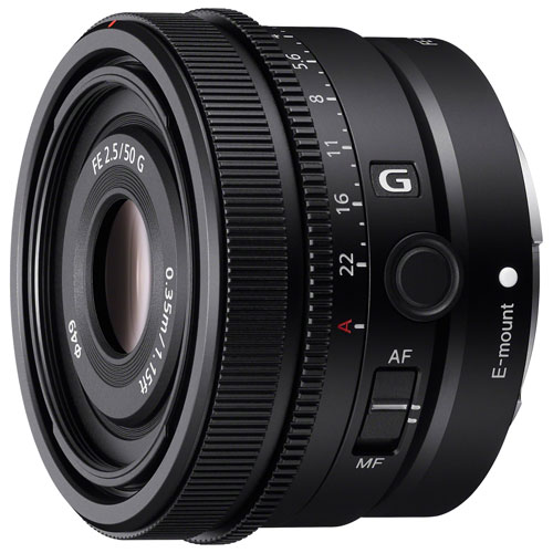 Objectif G à focale fixe à mise au point automatique plein format f/2,5 50 mm FE de Sony - Noir