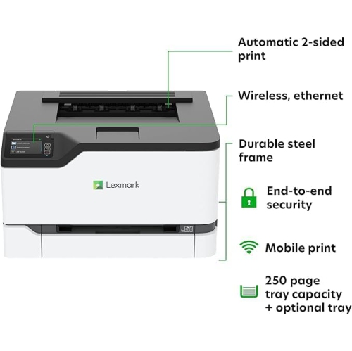 Lexmark CS431dw Wireless Single-Function Color Laser Printer -