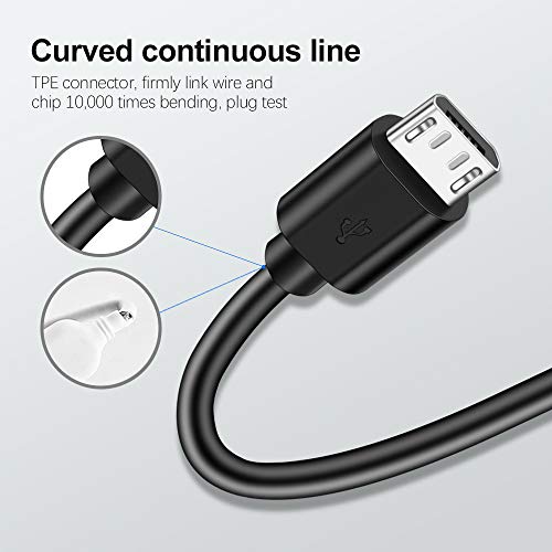 USB Charging Cable Power Cable Replacement for TV Stick, Intel Computer, Roku, Google Chromecast and Azulle Quantum Access ...