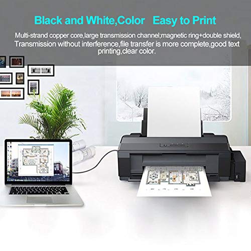 USB Printer Cable Cord Compatible for Canon PIXMA TS9520 TS9120 TS9020 TS8320 TS8220 TS702 TS6320 TS6220 TS6120 TS6020 TS53...