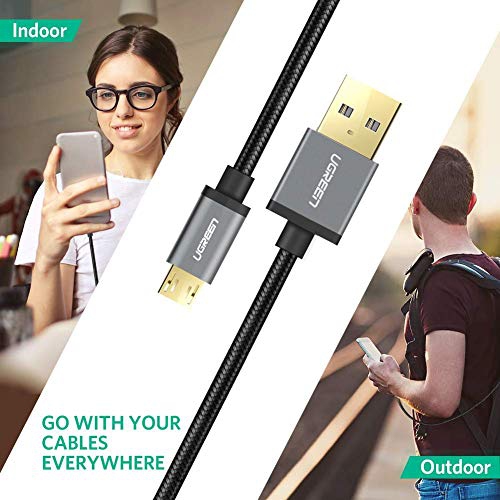 UGREEN Micro USB Cable Nylon Braided Fast Quick Charger USB to Micro USB 2.0 Android Charging Cord for Galaxy S7 S6 S5 Edge...