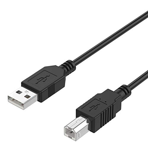 PK Power 6ft Printer USB Cable Cord Compatible with HP Deskjet 1120 1125 8720 2652 3630 3752 3758